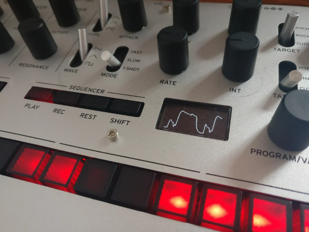 Ausschnit eines Korg Synthesizers